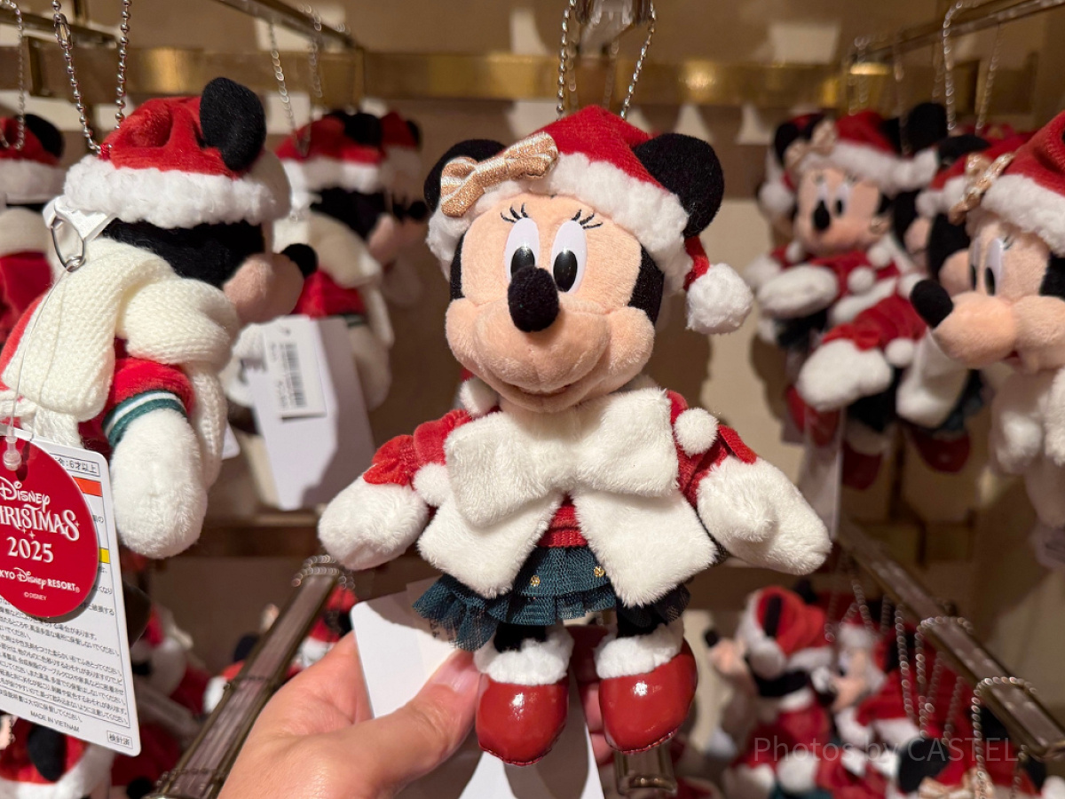 ミニーぬいぐるみバッジ(クリスマスグッズ2025)| キャステル | CASTEL