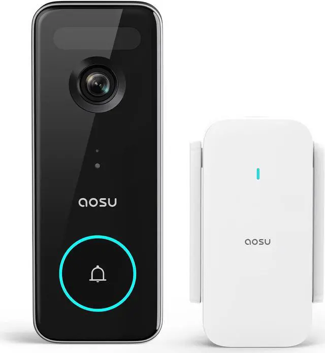 Aosu Video Doorbell Ultra (V8S), 5MP Ultra HD, 2.4 GHz WiFi, 180