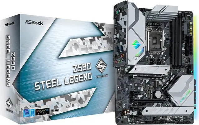 ASRock Z590 STEEL LEGEND LGA 1200 ATX Intel Motherboard - Newegg.com
