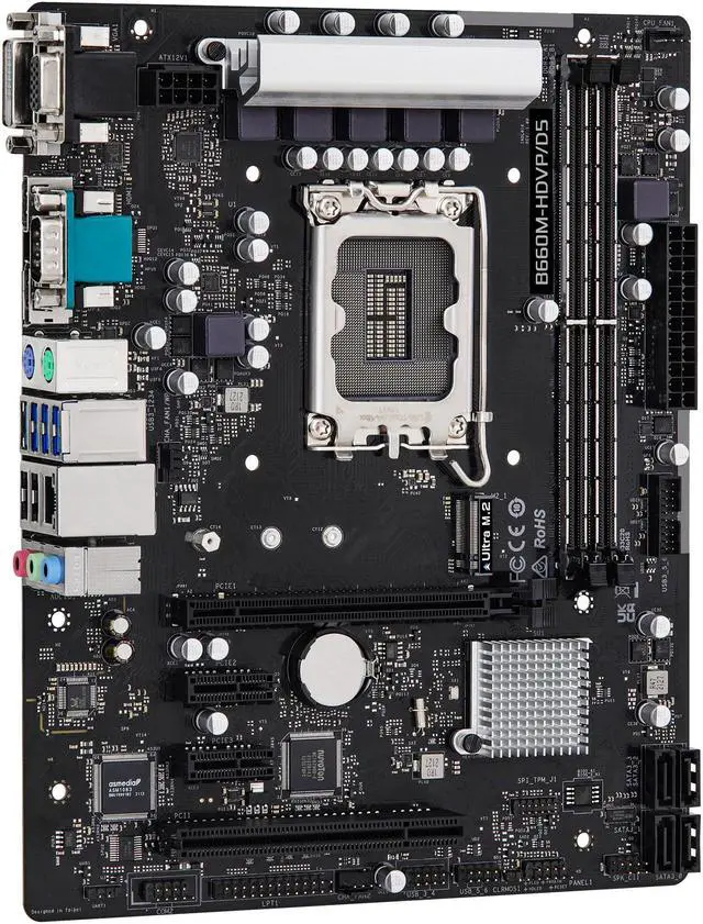 ASRock B660M-HDVP/D5 LGA 1700 Intel B660 SATA 6Gb/s DDR5 Micro ATX