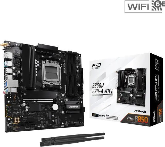 ASRock B850M PRO-A WIFI AM5 Micro ATX Motherboard - Newegg.ca