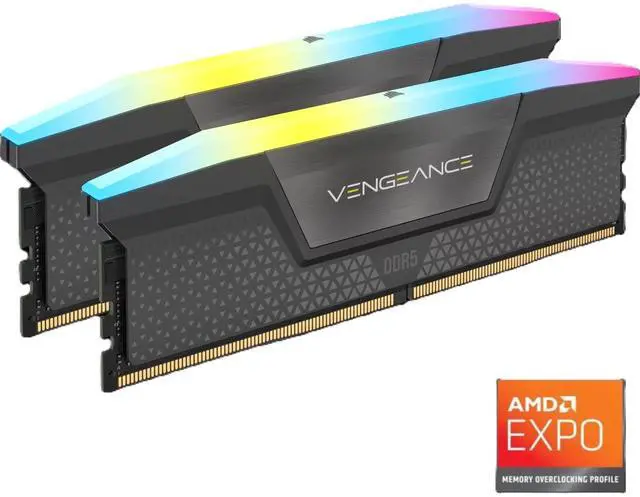 CORSAIR Vengeance RGB 32GB (2 x 16GB) 288-Pin PC RAM DDR5 5600