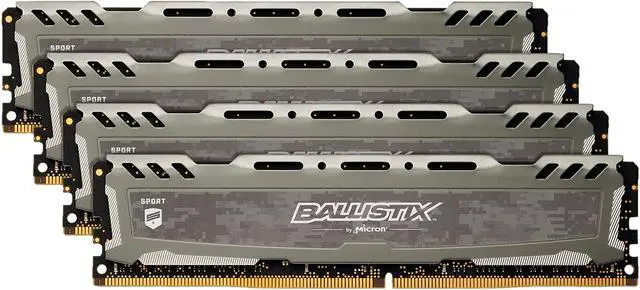 Ballistix Sport LT 64GB Kit (16GBx4) DDR4 2666 MT/s (PC4-21300) DR