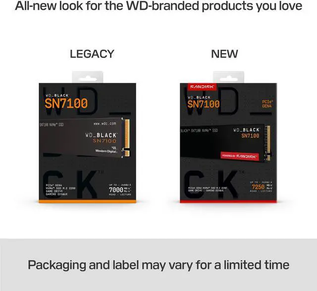 WD_BLACK SN7100 M.2 2280 2TB PCI-Express 4.0 x4 TLC 3D NAND