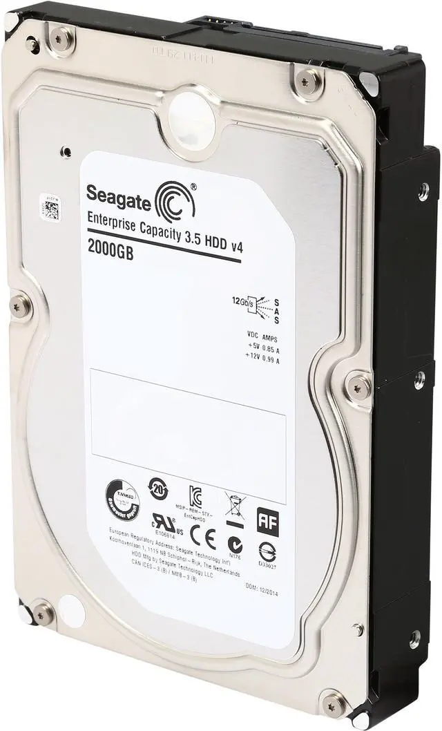 Seagate 2TB Enterprise Hard Disk Drive - 7200 RPM SAS 12Gb/s 128MB