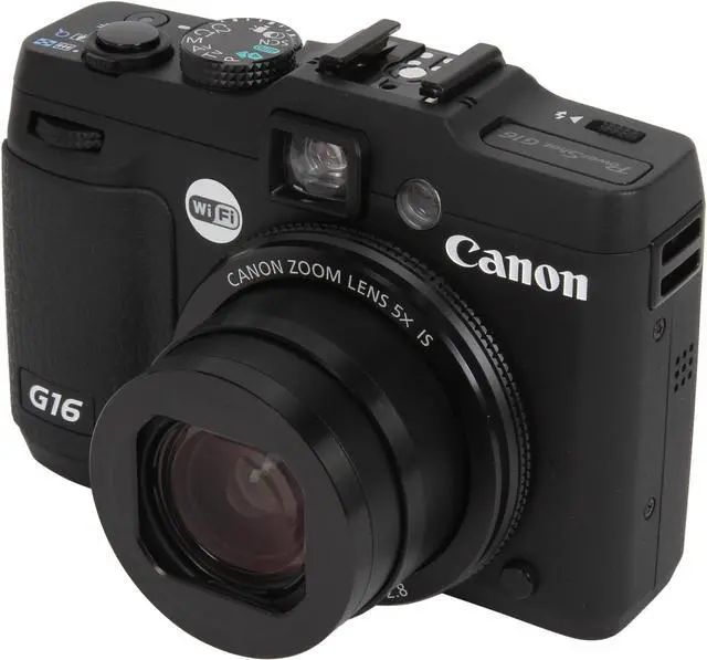 Canon PowerShot G16 Black Approx. 12.1 Megapixels 28mm Wide Angle