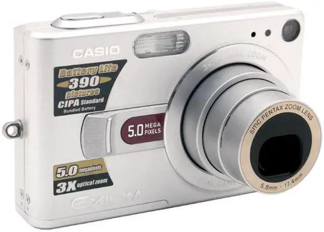 CASIO Exilim EX-Z50 Silver 5.0MP Digital Camera - Newegg.com