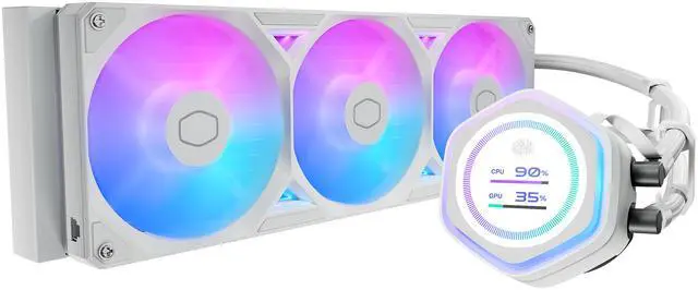 Cooler Master Atmos II 360 White LCD FreeForm 2.0 AIO CPU Liquid