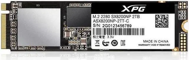XPG SX8200Pro Series: 2TB Internal SSD PCIe Gen3x4 M.2 2280