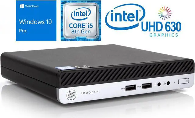 Refurbished: HP ProDesk 400 G4 Mini PC, Intel Core i5-8500T Upto