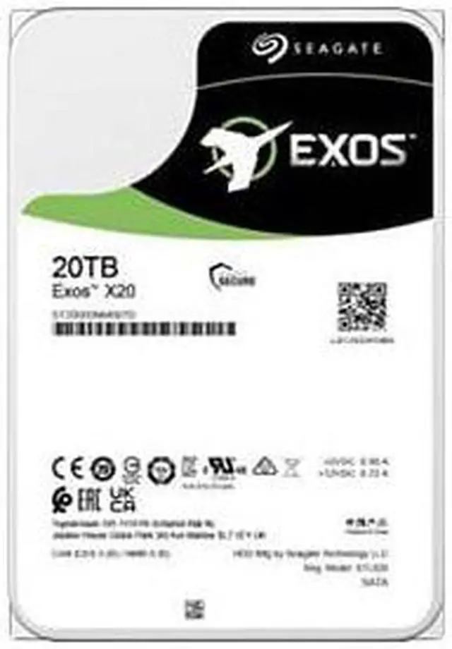 Seagate Exos X20 ST20000NM000D 20TB 7200 RPM 256MB Cache SATA 6.0