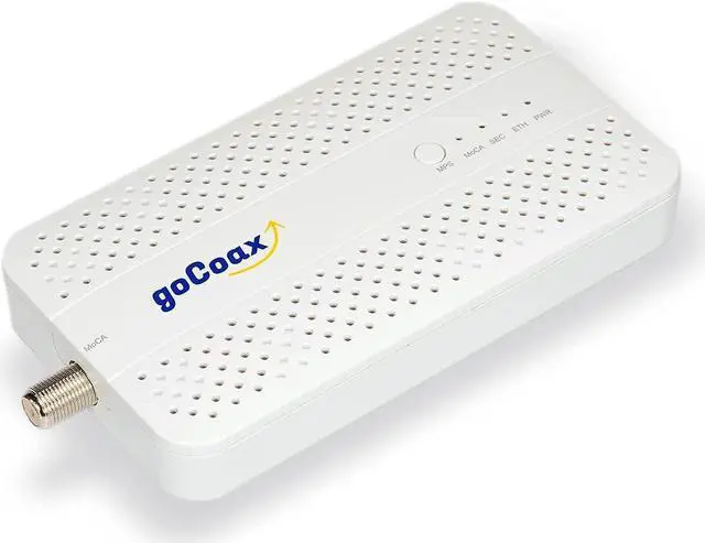 goCoax MoCA 2.5 Adapter with 2.5GbE Ethernet Port. MoCA 2.5. 1x