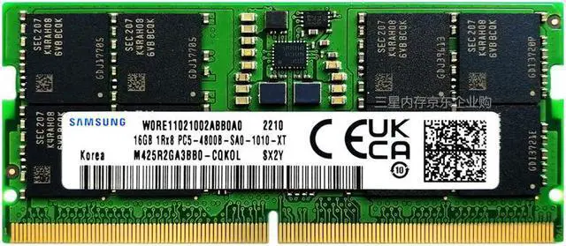 Samsung 1x16GB DDR5 4800MHz 262-Pin DDR5 SO-DIMM NON-ECC Notebook