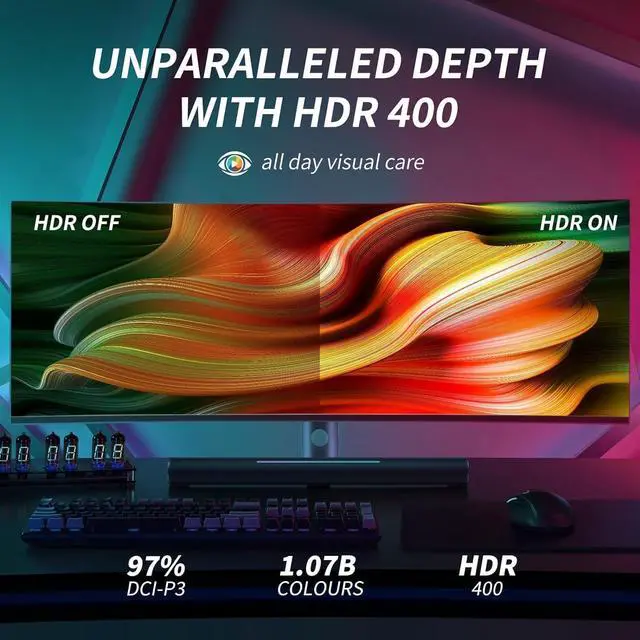 AtomFun YOGAES 49 Inch Wide Dual QHD (5120x1440) IPS Surface Game