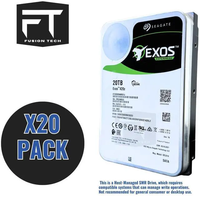 Seagate Exos X20z 20TB ST20000NM001J 7.2k 3.5