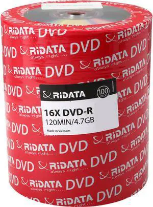 RiDATA 700 MB 52X CD-R 100 Packs Disc Model R80JS52-RDF100