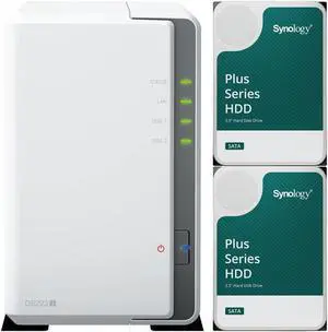 Synology DS223j 2-Bay NAS with 1GB RAM and 8TB (2 x 4TB) of