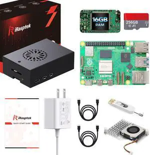 iRasptek Starter Kit for Raspberry Pi 5 16GB RAM-Pre-Loaded with