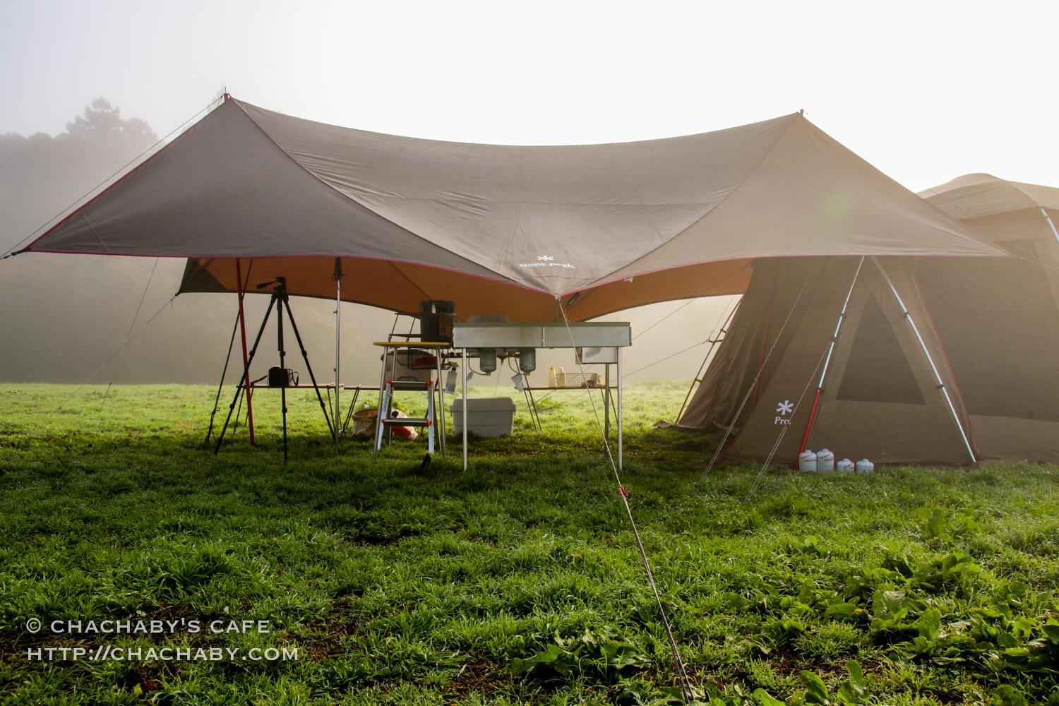 レビュー】スノーピーク 「ヘキサエヴォpro」 でかいタープに包まれる