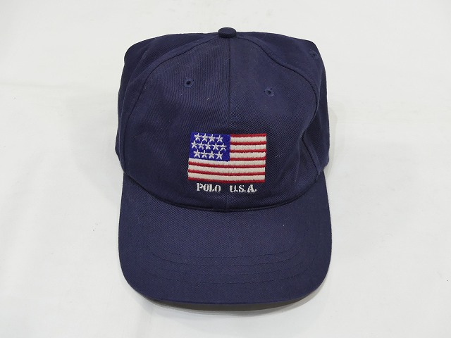 90s ラルフローレン POLO SPORT POLO USA 星条旗 6パネル キャップ
