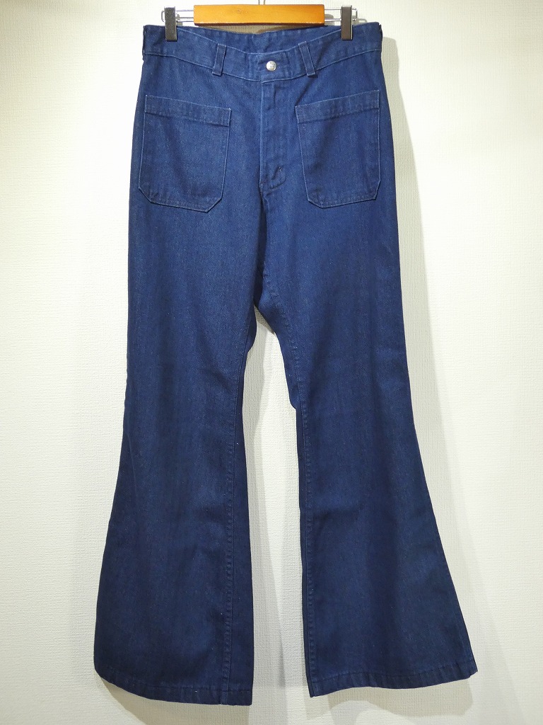 70s ビンテージ seafarer US NAVY ミリタリー デニム セーラー フレア