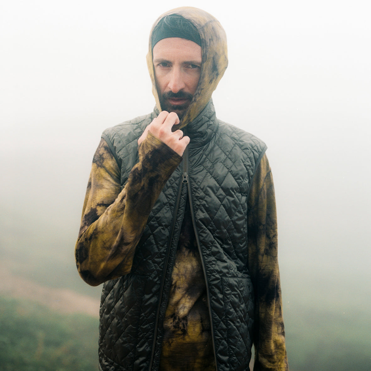 LIMONTA CHAMBRAY NYLON PUFF VEST