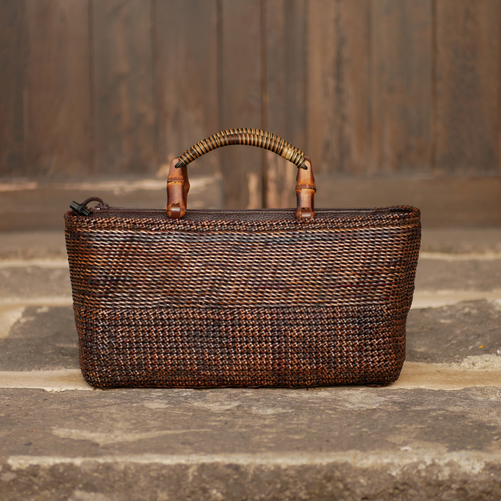 籐 ハンドバッグ 石畳マチ広 | 竹巧彩 | 公式ウェブサイトｰ竹のバッグ