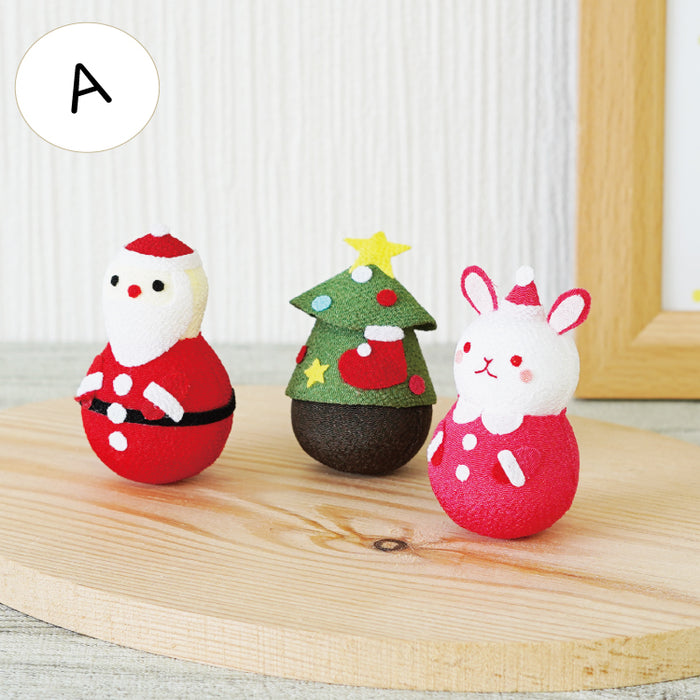 起き上がり小法師 -クリスマス- — ちりめん細工館 公式オンラインショップ