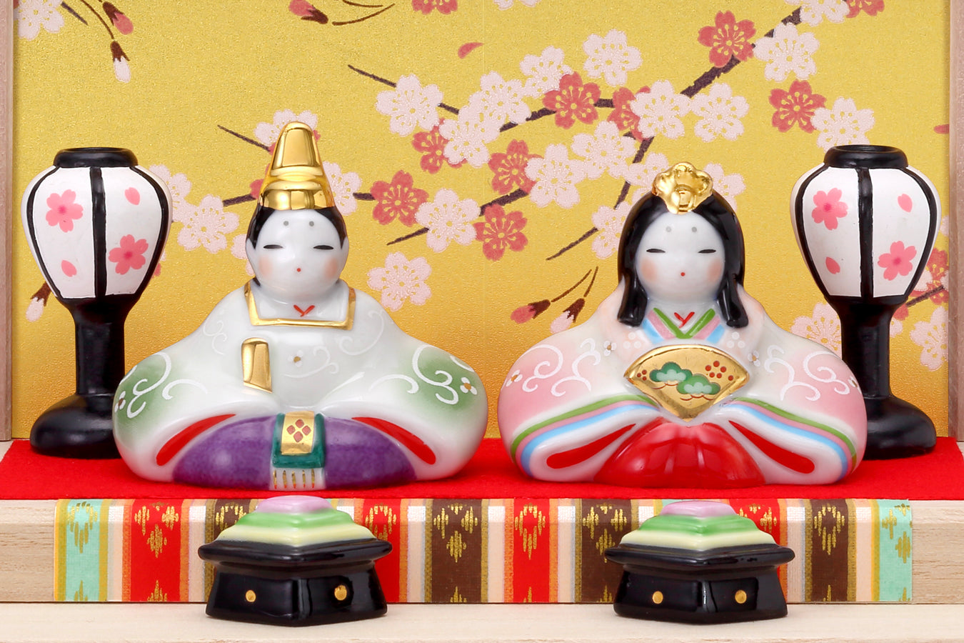 染絵弥生飾り雛(収納桐箱台付・三段飾り) – 中外陶園オンラインストア