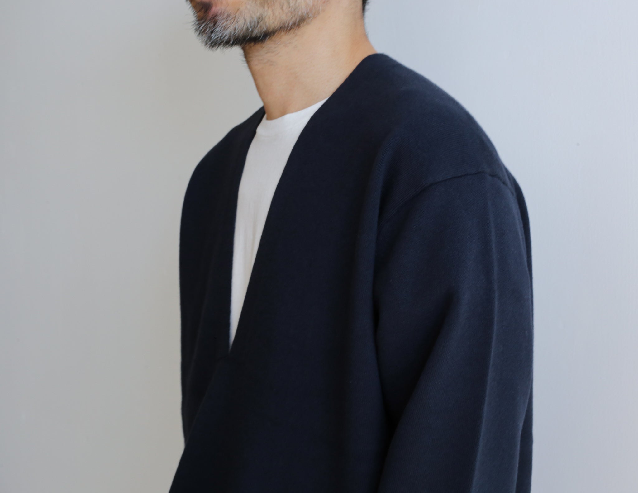 walenode Cotton cashmere stretch Deep V-neck sweater & Straight