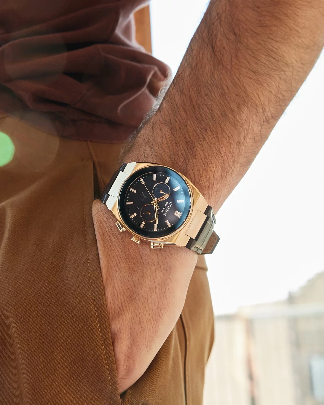 Axiom SC Black Dial Leather Strap CA4583-01E | CITIZEN