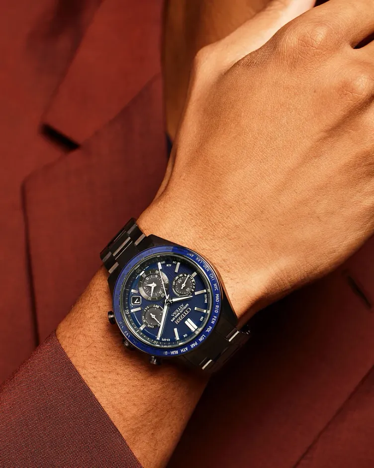 ATTESA Blue Dial Super Titanium with DLC Coating Bracelet CC4059