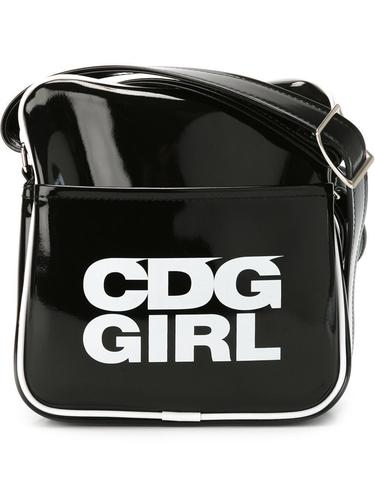 コムデギャルソン ガール ロゴ エナメルショルダー ブラック