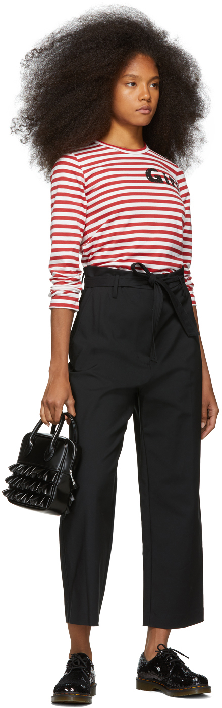 コムデギャルソンガール フリルダッフルバッグ（黒