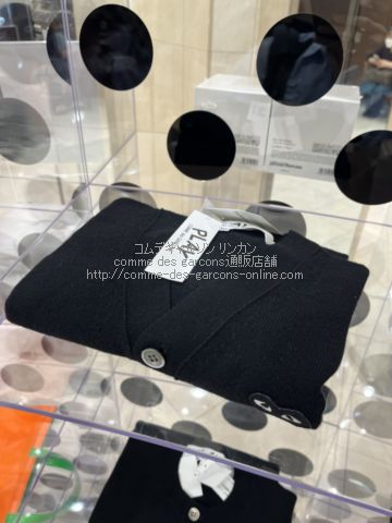 プレイ コムデギャルソン Vネック 黒ハート カーディガン 黒-ユニ