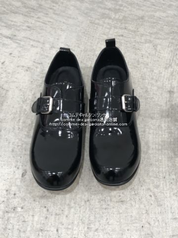 コムデギャルソン定番レザーシューズ-エナメル×ストラップ