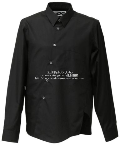 コムデギャルソンCDG ツイスト長袖シャツ-捻じれブラウス
