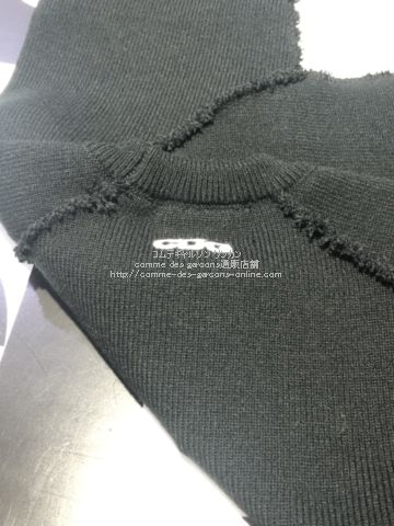 CDGニット-アウトサイドシーム ロングバック| コムデギャルソン
