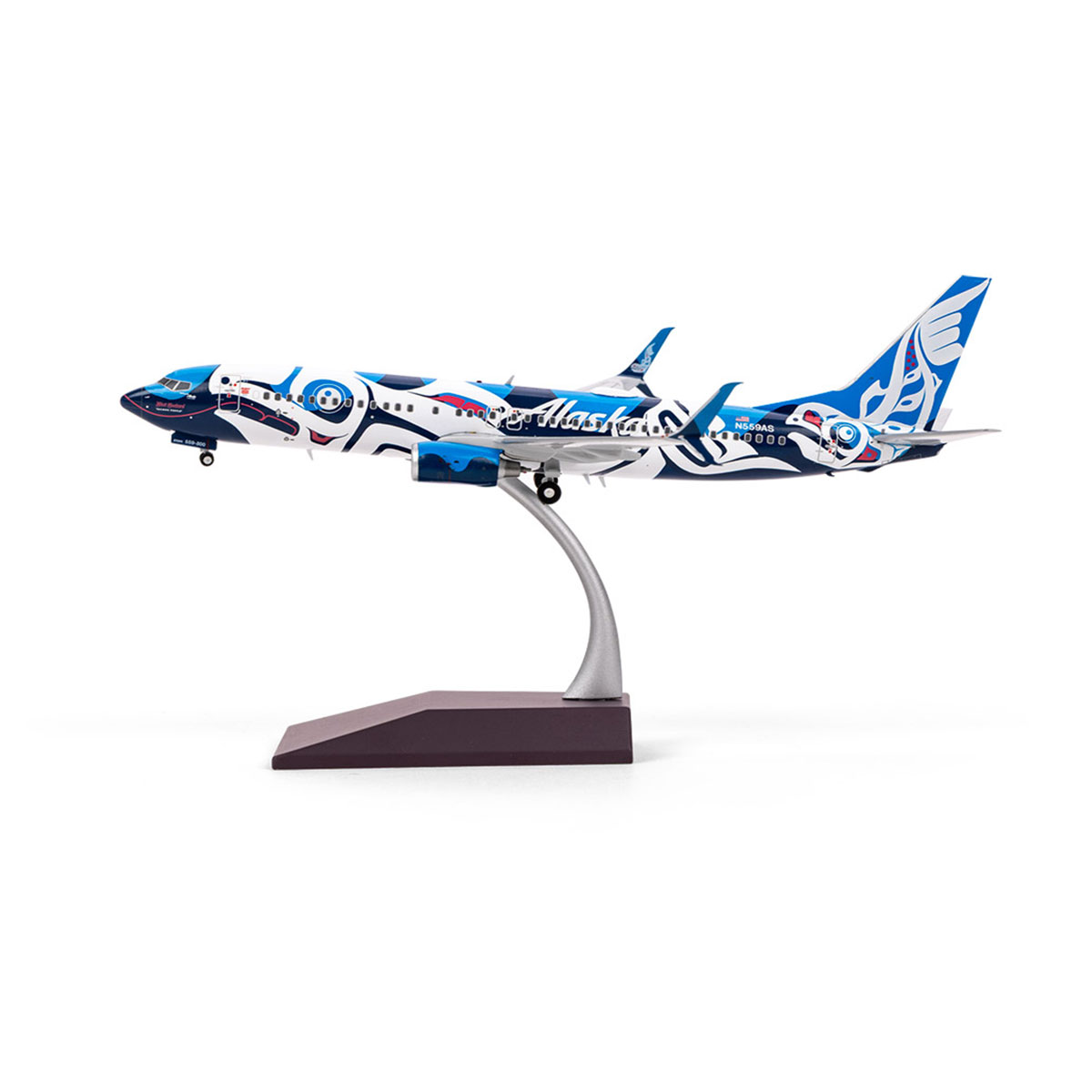 1/200 Scale Gemini 737/800 Salmon - Alaska Airlines