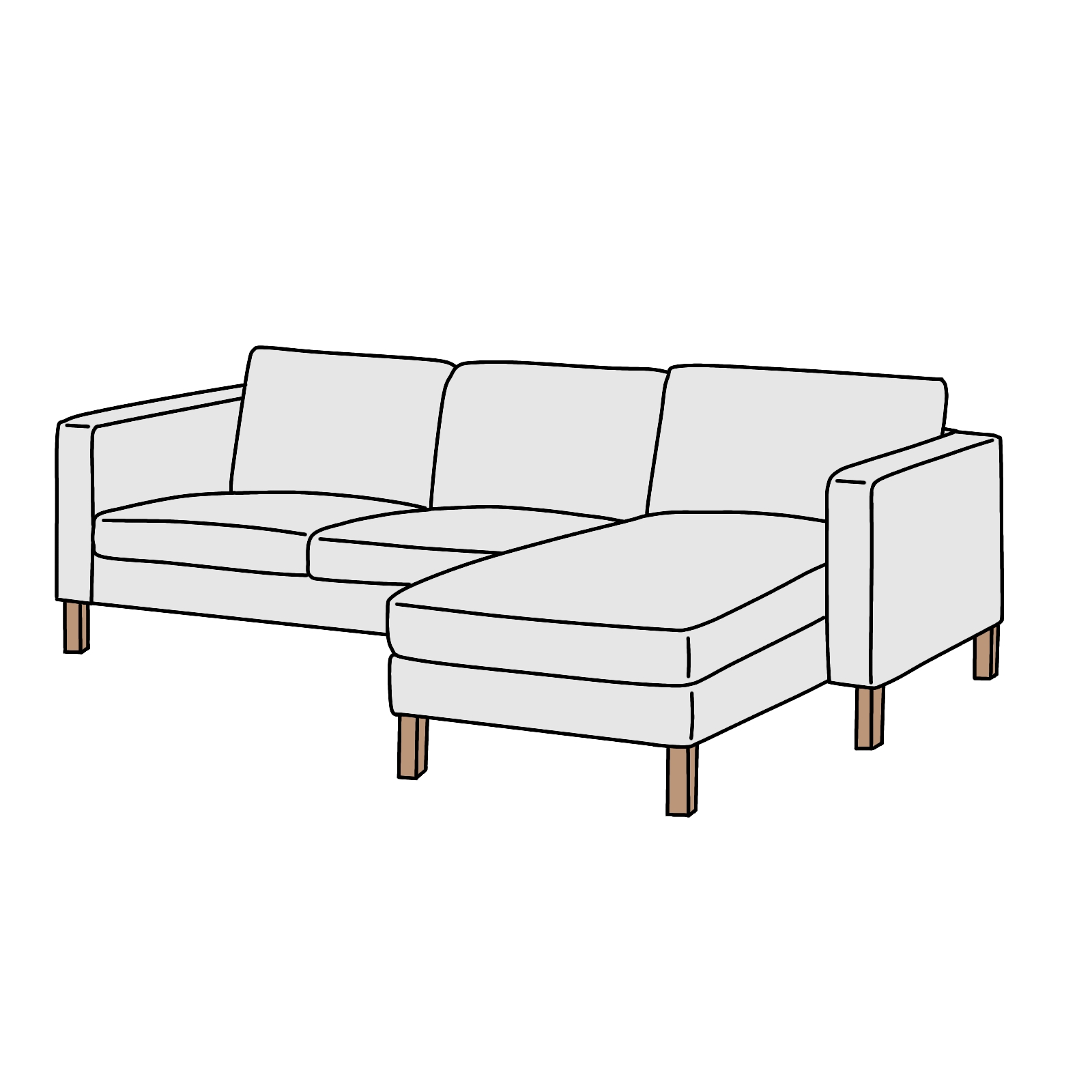 IKEA （イケア）KARLSTAD（カルルスタード）カウチソファ - 製作した