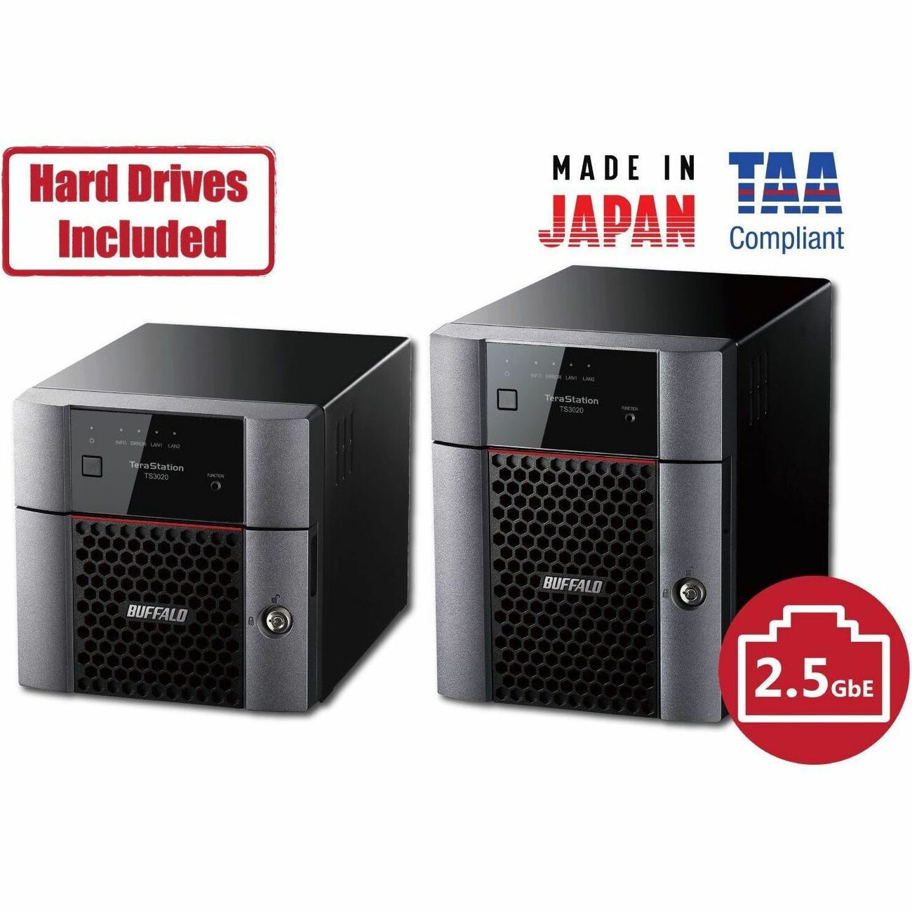 BUFFALO TeraStation 3420 4-Bay SMB 8TB (2x4TB) Desktop NAS Storage