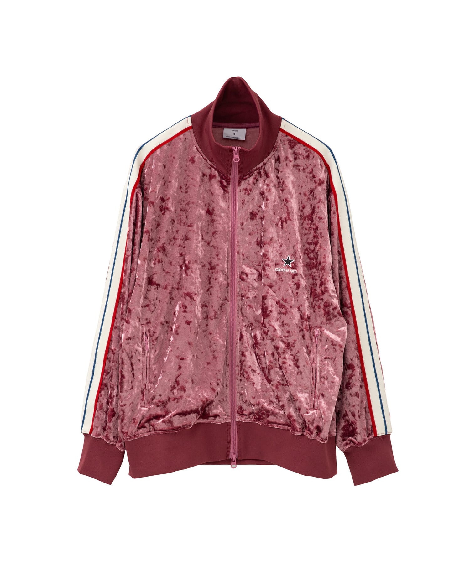 SIDE LINE CRASHED VELOR TRACK JACKET｜CONVERSE TOKYO (コンバース