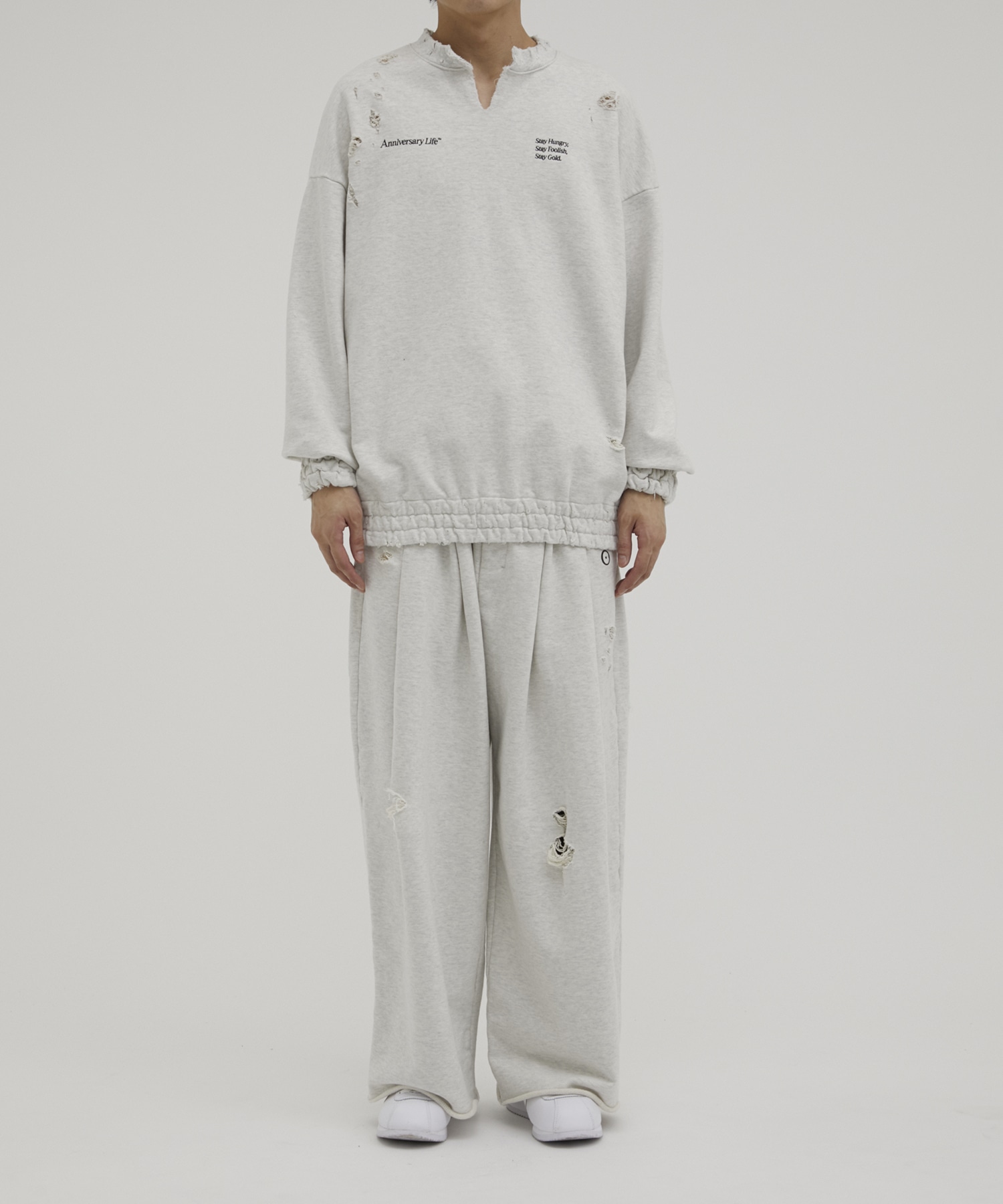 別注 HOME BAGGY DAMEGED(XS WHITE): SHINYAKOZUKA: MENS｜CONZ ONLINE