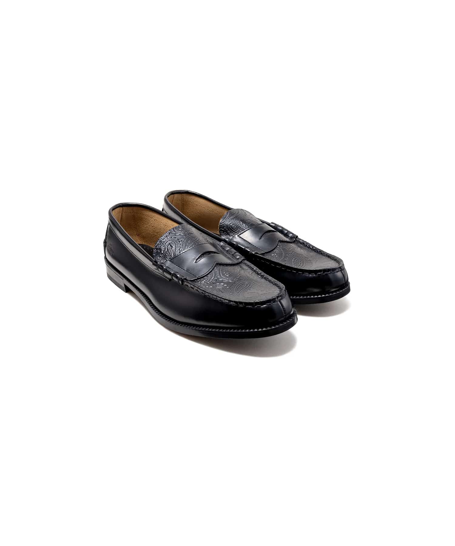 EMBOSSED LOAFERS BLACK BLACK PAISLEY(25.5 BLACK): The Kenford