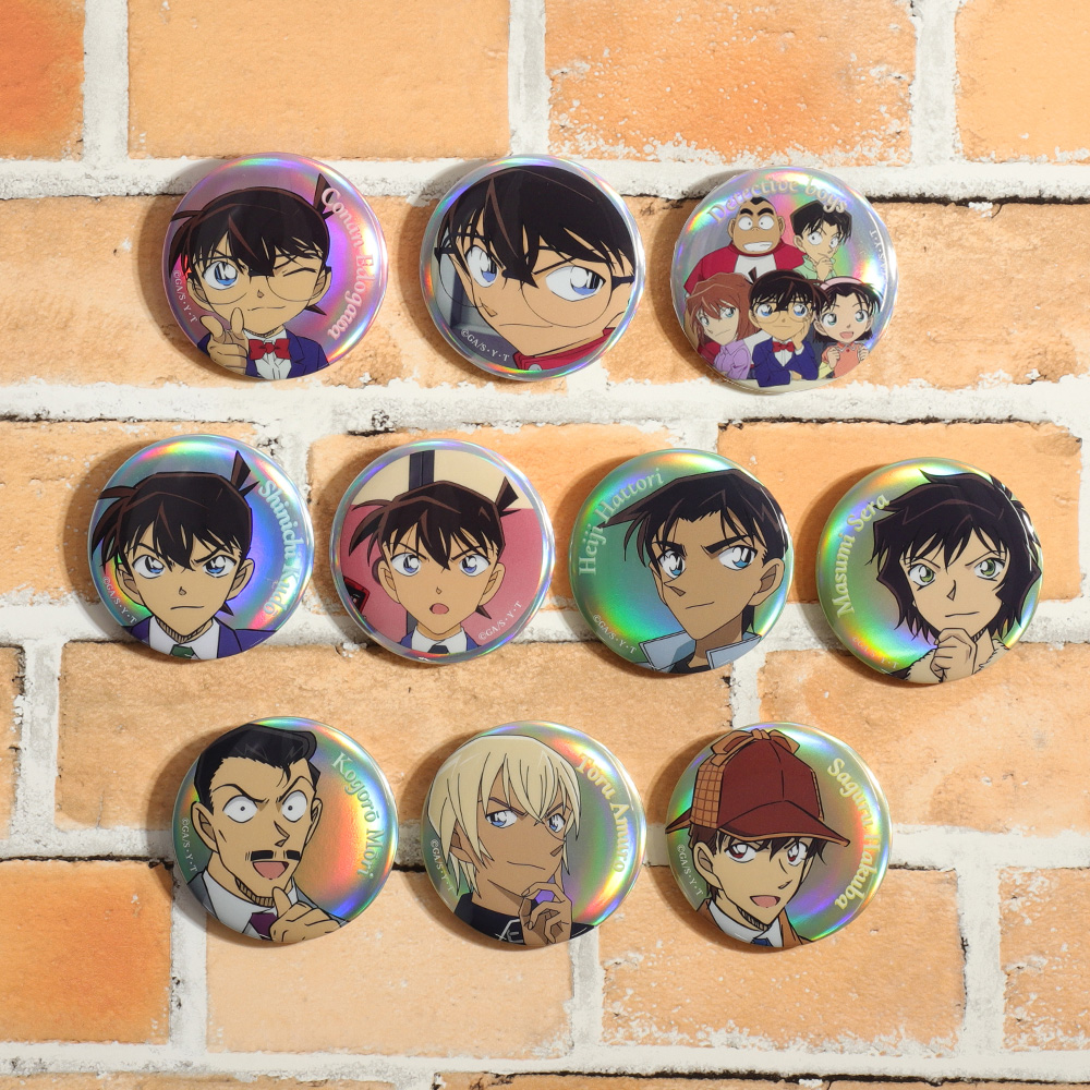 名探偵コナンプラザ トレーディングオーロラ缶バッジ 探偵Ver.