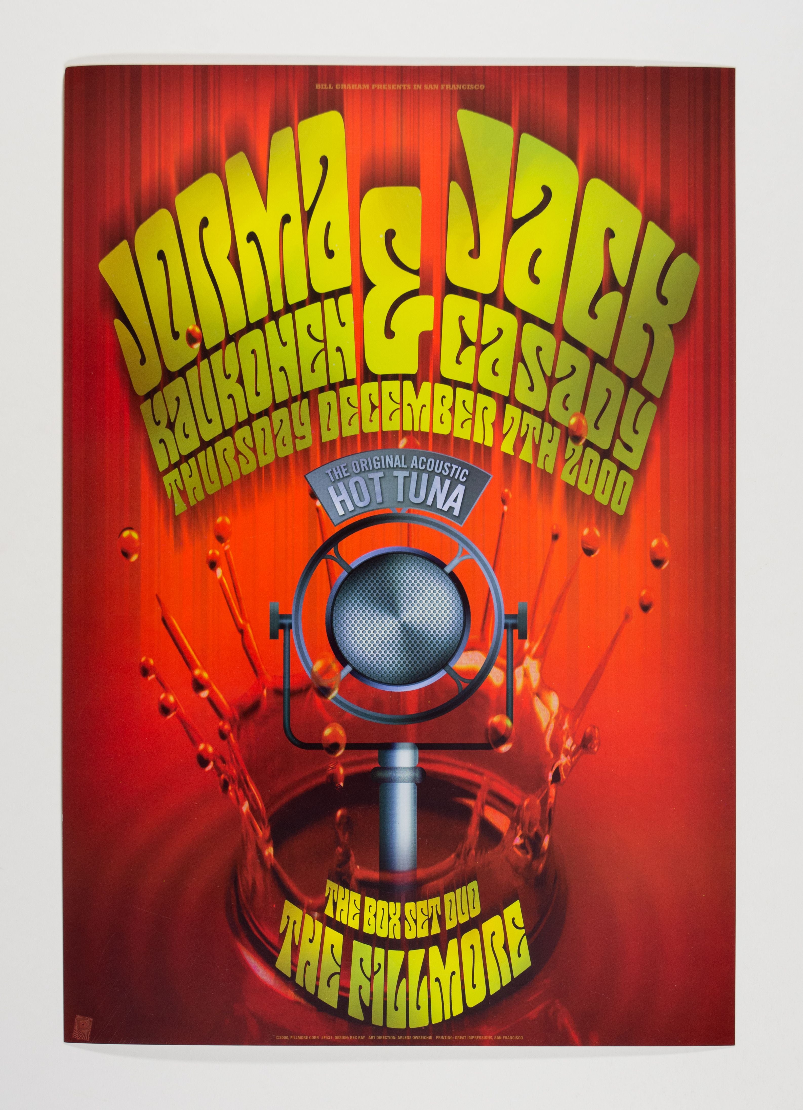 2000-The Original Acoustic Hot Tuna Concert Poster-The Fillmore-San Fr