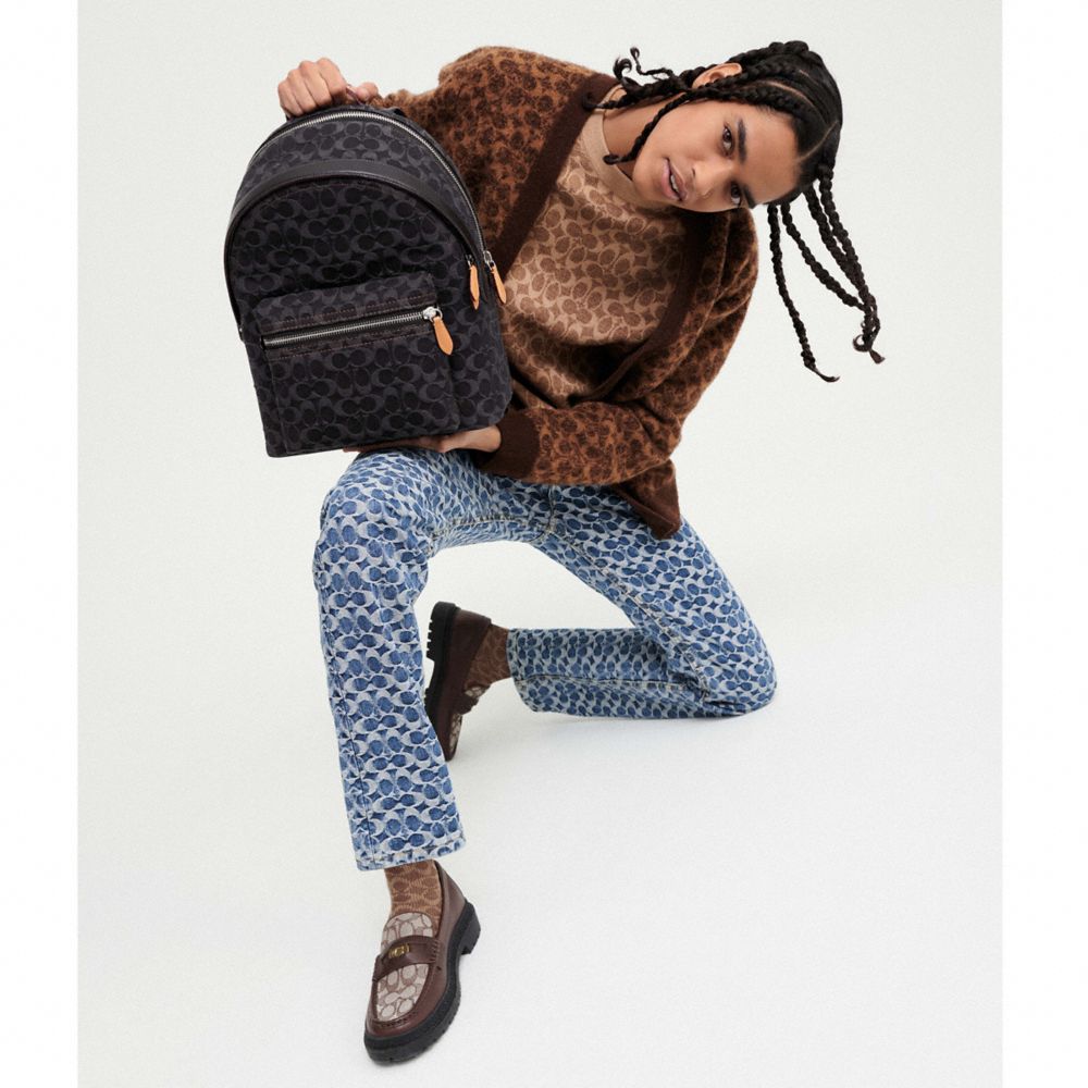 公式】COACH – コーチ | チャーター バックパック・シグネチャー デニム