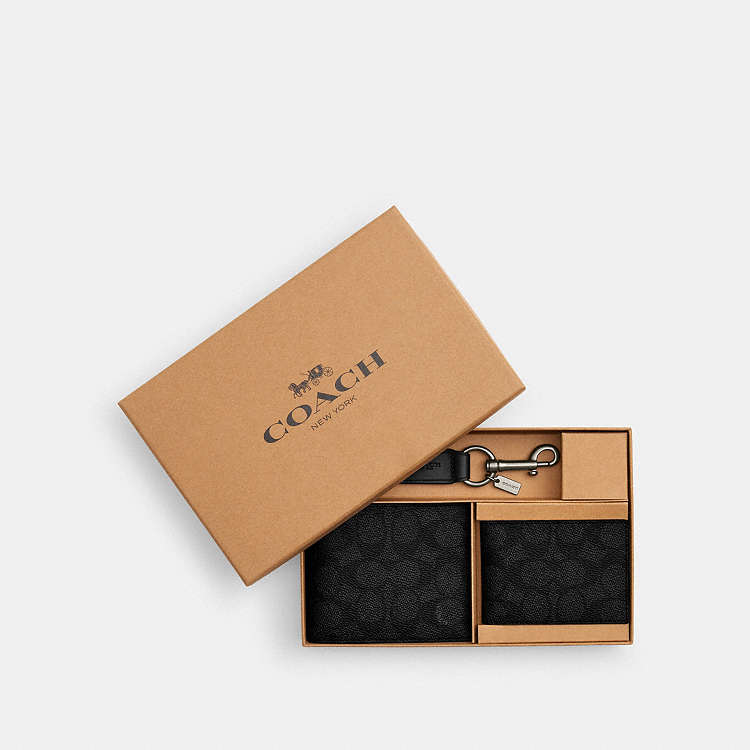 COACH® Outlet | Boxed 3 In 1 Wallet Gift Set In Signature Canvas
