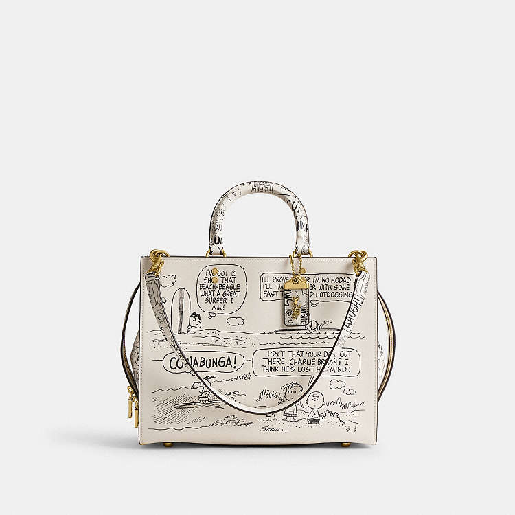 COACH® Outlet | Coach X Peanuts Rogue Bag With Newspaper Print