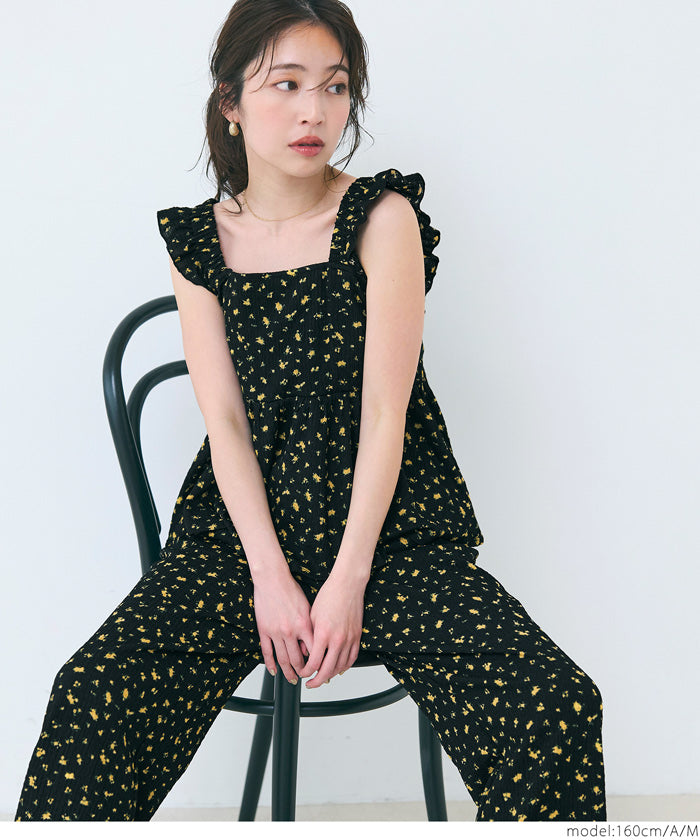 シボシャーリング肩フリルキャミソール レディース メール便不可– coca